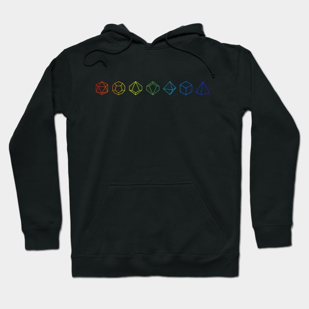Rollplay Guild: Dice Lineup (Color) Hoodie by Rollplay Guild